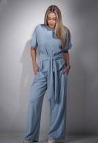 Σετ παντελόνι μπλούζα με δέσιμο