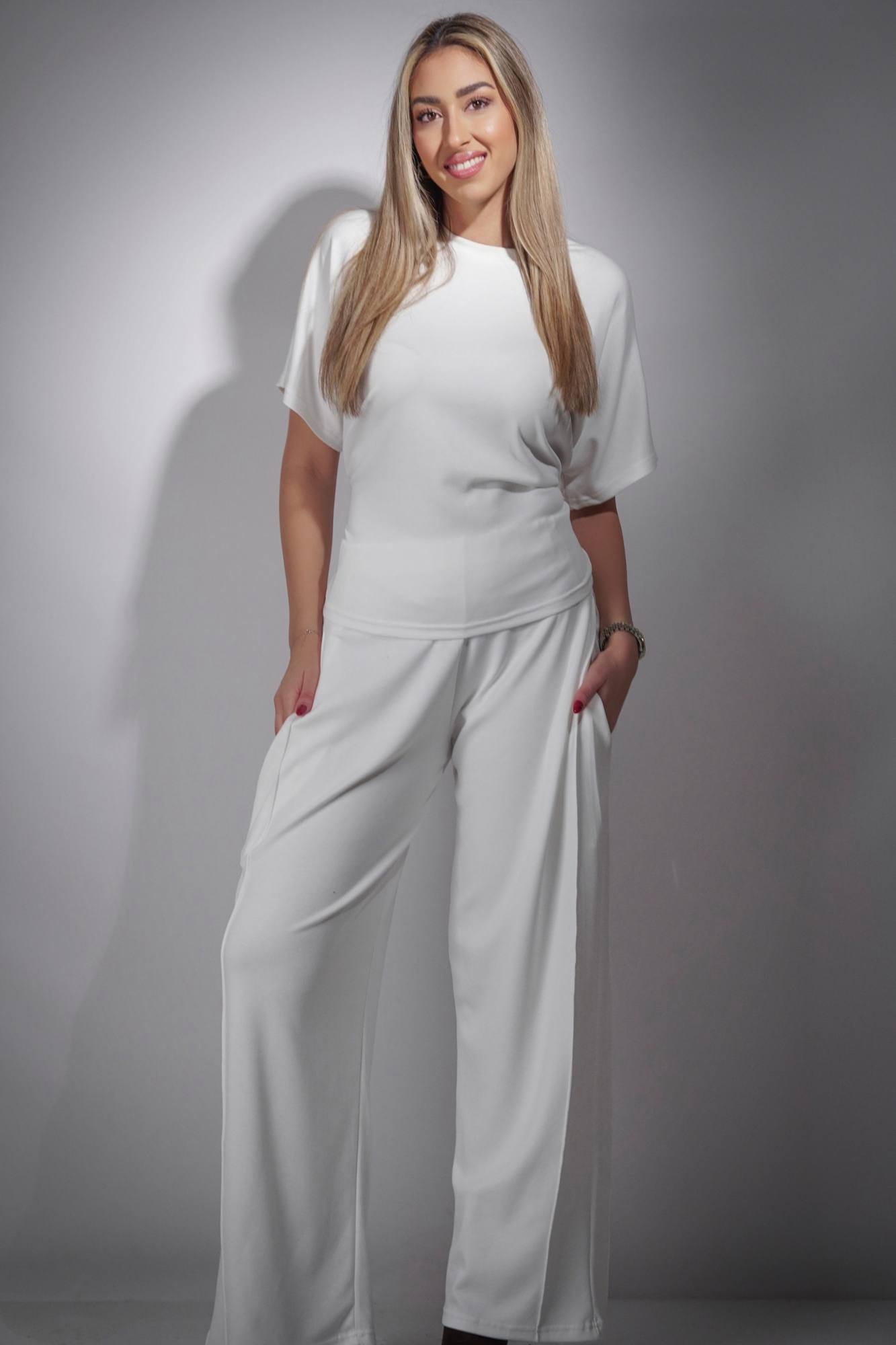 Σετ παντελόνι μπλούζα με δέσιμο