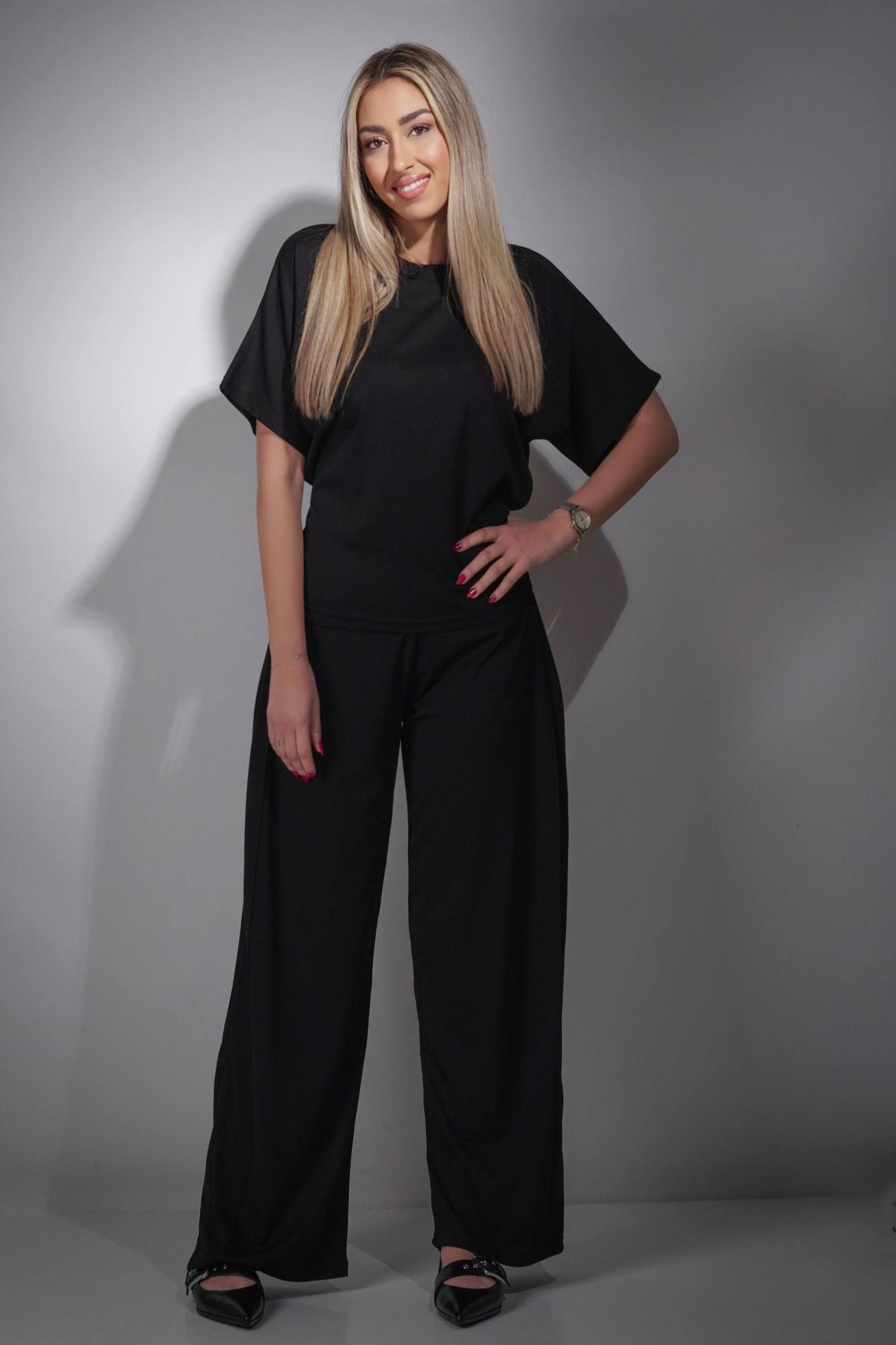 Σετ παντελόνι μπλούζα με δέσιμο