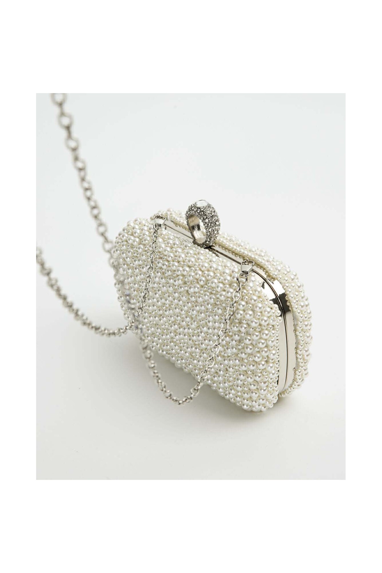 Βραδινό τσαντάκι με πέρλες και στρας