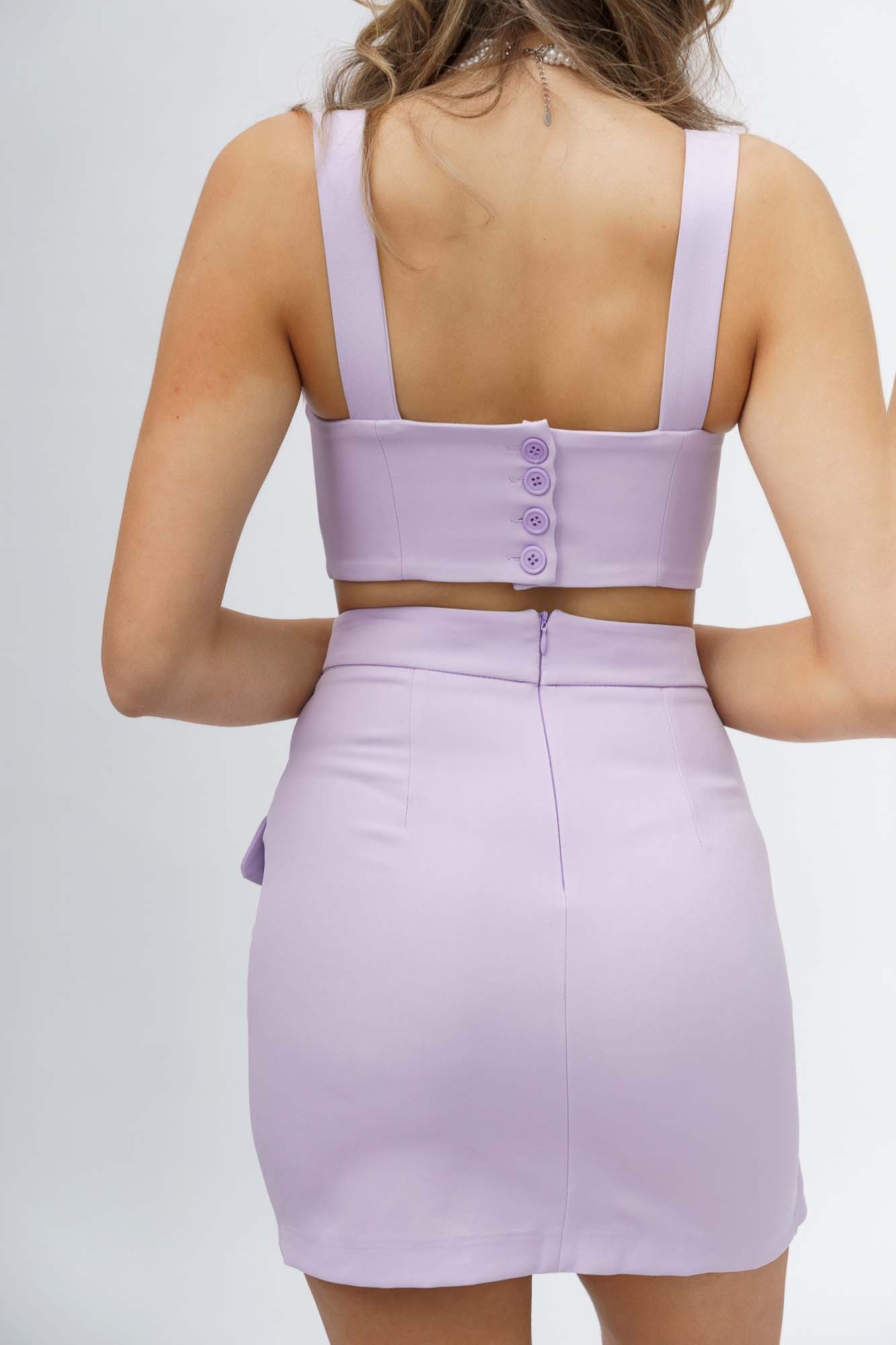 Σετ λιλά φούστα-τοπ