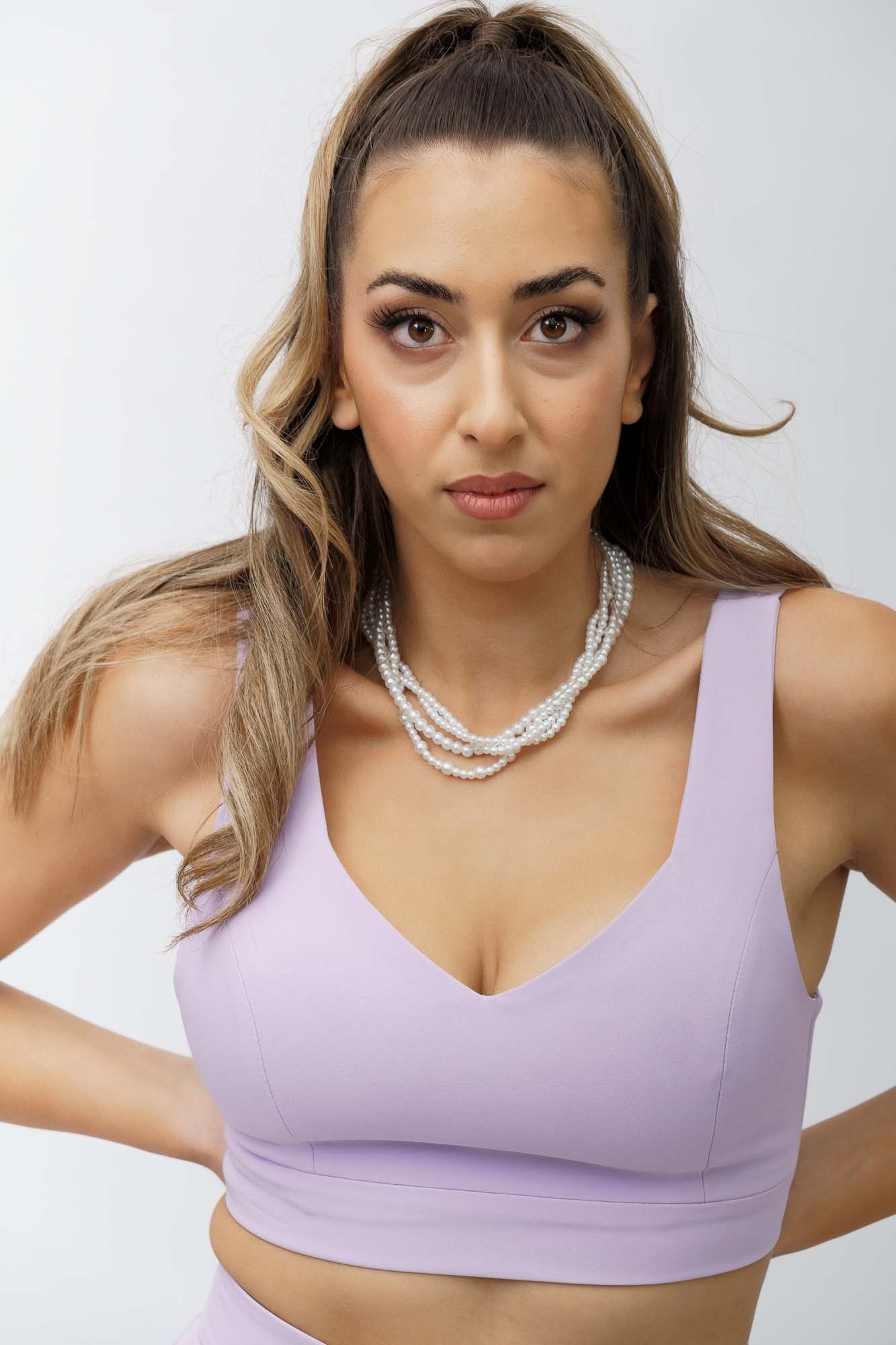 Σετ λιλά φούστα-τοπ