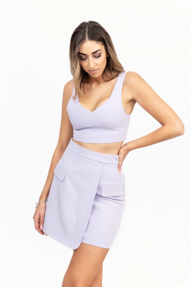 Σετ λιλά φούστα-τοπ