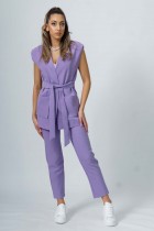 Λιλά σετ γιλέκο-παντελόνι