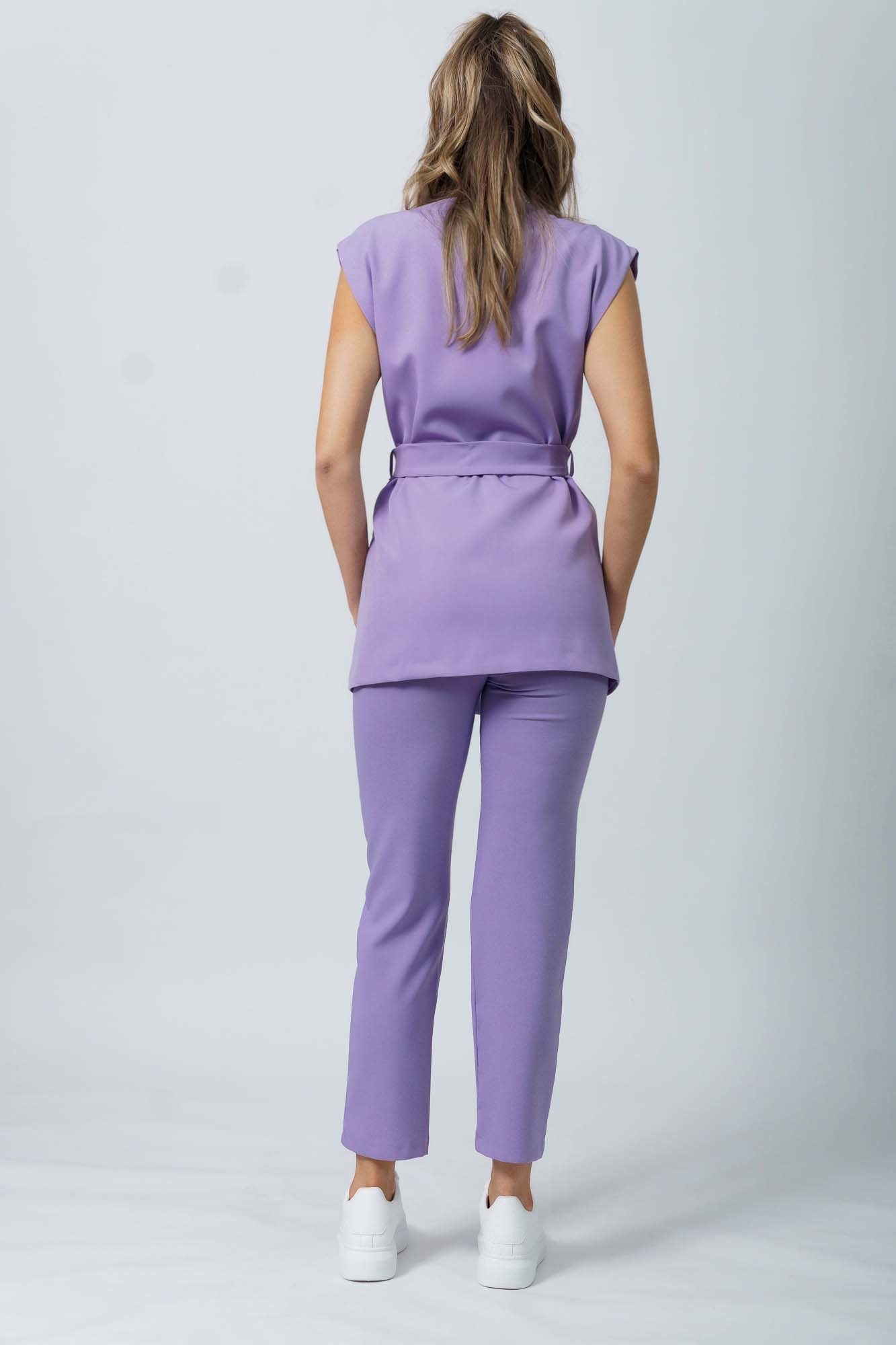 Λιλά σετ γιλέκο-παντελόνι