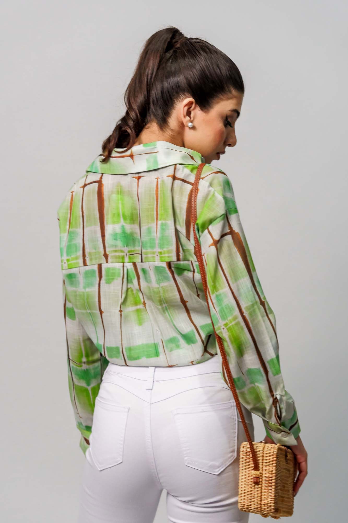 Πράσινο εμπριμέ πουκάμισο