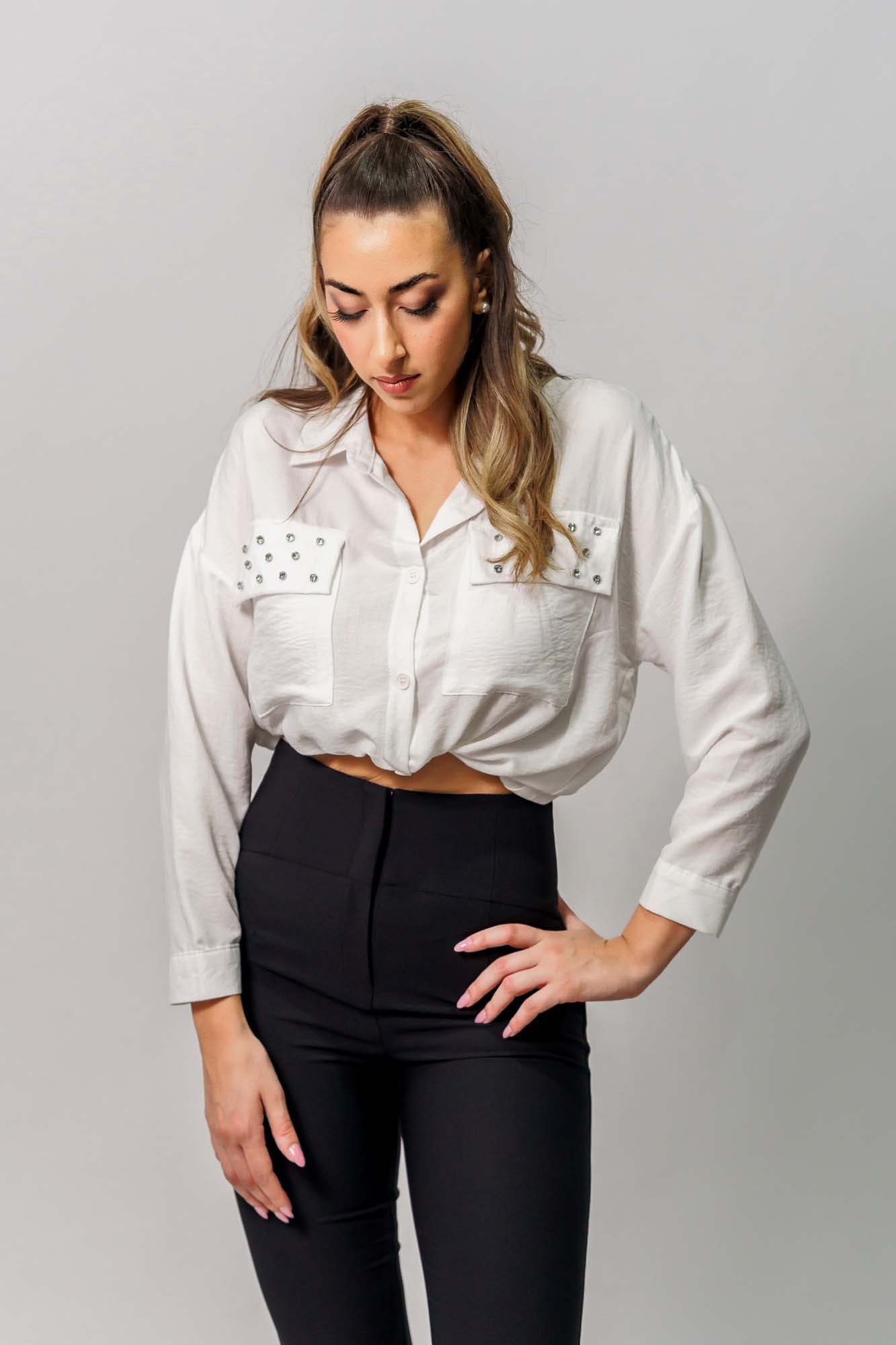 Μαύρο υφασμάτινο παντελόνι